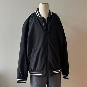 H&M Black Varsity Bomber Jacket